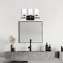 Opviq Lámpara de pared Negro y Oro con tapa de cristal